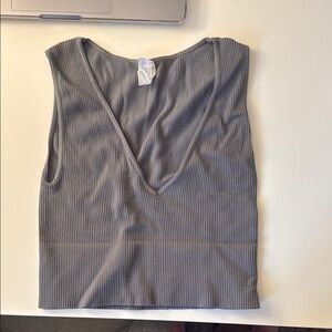 Nikibiki Gray Sleeveless Fitted Tank